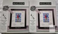 Malden Retirement Frame 4x6 with Signature Mat, Model 8645, Black, Personalizable, 2 Pack