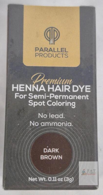 Parallel Products Premium Henna Hair Dye Dark Brown 3g Semi-Permanent Powder Spot Color, Lead-Free