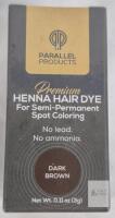 Parallel Products Premium Henna Hair Dye Dark Brown 3g Semi-Permanent Powder Spot Color, Lead-Free