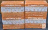 Body & Earth Turmeric Soap Bar, 3.5 oz Each, Vegan, Exp. 2027, Face & Skin Care