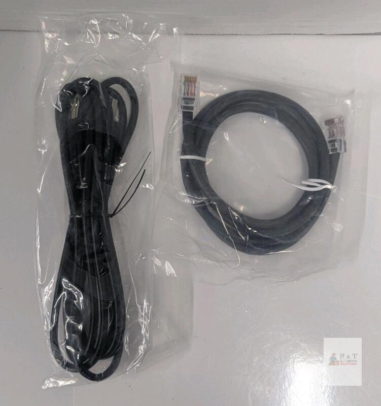 Ethernet RJ45 Cat5e Cable 6ft and USB 2.0 Type-A to Type-B Cable 10ft Black Set, Sealed