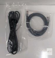 Ethernet RJ45 Cat5e Cable 6ft and USB 2.0 Type-A to Type-B Cable 10ft Black Set, Sealed