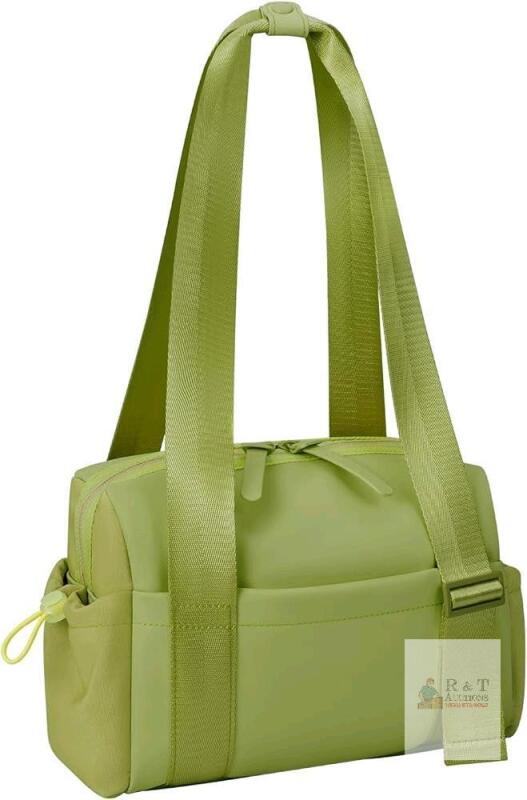 New Green Mini Gym / Diaper / Shoulder Bag With Wet Compartment, Great For Travel, Yoga, Workouts +