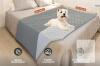 New Double-Sided Waterproof Dog Bed Cover Pet Blanket with Anti-Slip Back for Furniture Bed Couch Sofa Reversible (132x208cm, Grey) - 2