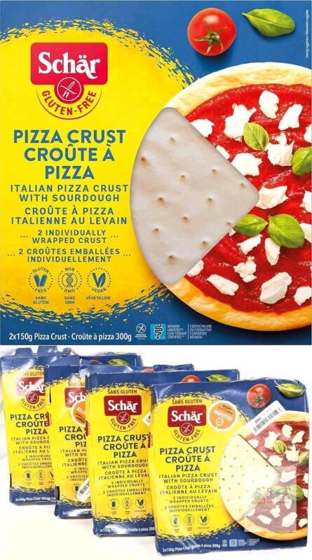 [bb 05/10/2026] 4 New 2-Packs Schar Gluten Free Pizza Crusts, Non GMO and Vegan, Quick and Delicious Parbaked Pizza Crusts, Individually Wrapped 4 Packs of 2 x 150g Each
