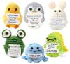 6-Piece Positive Affirmation Crochet Animals Set, Amigurumi Plush, BOFBR67HSX, Multicolor,
