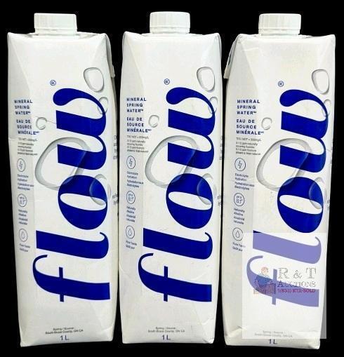 3 New 1L FLOW Alkaline Spring Water, 100% Natural Alkaline Water, Eco-Friendly Packaging, Refreshing Taste, Boxed Mineral Water, Natural Electrolytes, Water with pH, Non-GMO, BPA-Free, Spring Source: South Bruce County, Ontario Canada [bb 04/2027]