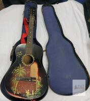 Vintage 1939 Supertone "Palm Beach" Parlor Acoustic Guitar w/Case .