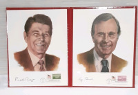 Stamps, The Commemoration of the Inauguration of Ronald Reagan and George Bush