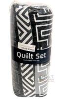 New KING SIZE DJY Green Stripe Quilted Bedding Set