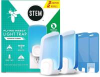 New STEM Flying Insect Light Trap Kit, Fruit Fly Trap for Indoor Use, Effective Insect Control for Home, Drain Fly & Fungus Gnat Control, Insecticide-Free Plug-in Device, 2 Devices + 2 Cartridges