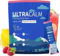 [exp 2027] New UltraCalm Super Drink Packets, Raspberry Lemon Flavor, Sugar-Free (30 Servings &times; 4.5g)
