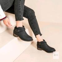 New Size 10 Women's Veittes Ankle Boots - Classic Side Zip, Comfortable Platform, Cover with Buckle Strap, Round Toe, Low Chunky Heel Comfort Slip On Fashion (Black/Dark Brown/Grey) Boots.