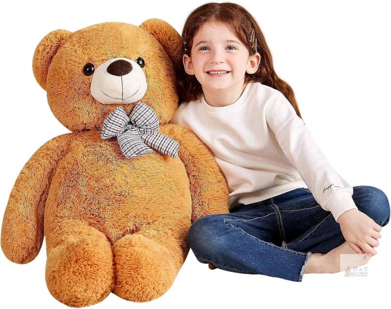 New EARTHSOUND Giant Teddy Bear Stuffed Animal ,Large Plush Toy Big Soft Toys,Huge Life Size Jumbo Cute Oversized Fat Bears Animals,Gifts for Girls Boys Kids Girlfriend (Brown, 30 inches)
