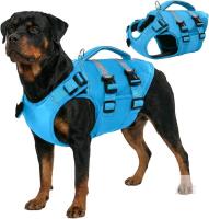 New XL-Size Dog Kuoser Dog Life Jacket, High Flotation Life Vest for Swimming Boating, Adjustable Ripstop Dog Lifesaver, Reflective Safety Pet Life Preserver with Rescue Handle
