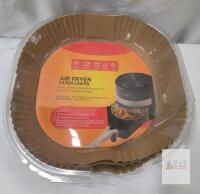 100-Piece Round Air Fryer Disposable Paper Liners, 7.75" Top Diameter, 428&deg;F Heat Resistant damaged packaging