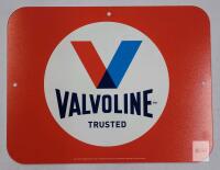 New - VALVOLINE " Trusted " 13"&times;10" Hard Plastic Oil & Gas Sign .