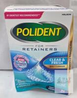 Polident For Retainers Clear & Fresh Daily Cleanser &ndash; Mint Fresh, 84 Tablets, Lot H67X, Exp. 2026/08/31