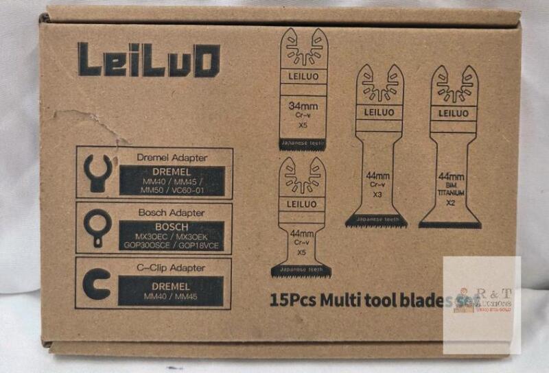 Leiluo 15-Piece Oscillating Multi-Tool Blades Set with Japanese Teeth and Titanium-Coated Blades