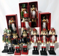 12 Wooden Nutcrackers (8.5" - 10" Tall)