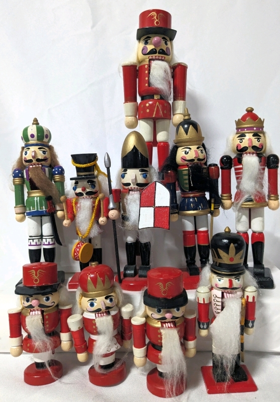 10 Wooden Nutcrackers (8.5" - 10")