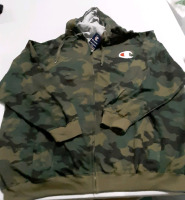 New Champion Camo Zip front Hoodie Size 5XL