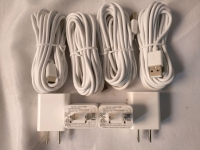 4 New USB-C to USB Charging Cables with AC/DC Adaptors