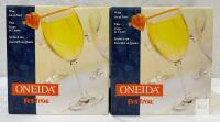 Oneida Festival Wine Glass Set of 8 &ndash; 14 oz Capacity, Clear Glass, Original Packaging