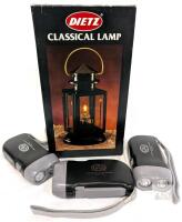 New DIETZ Classic Oil Lamp & 3&times; Untested CAA Manual Charge Emergency Flashlights