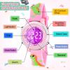 New Kids' Silicone Dinosaur Strap Watch With Grey Face, RGB Lights, Day/Week - 3