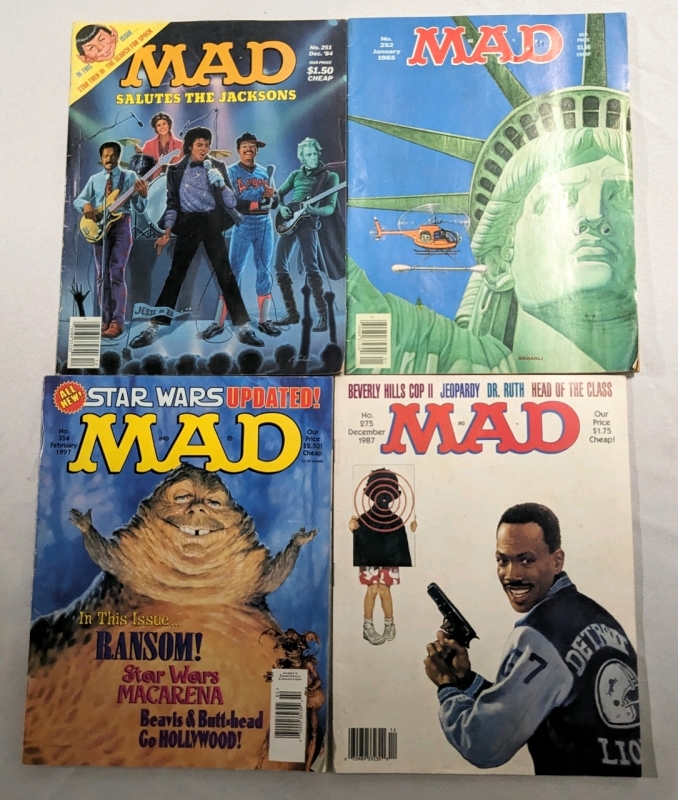 Vintage MAD MAGAZINES (Dec '84, Jan '85, Dec '87, Feb '97)