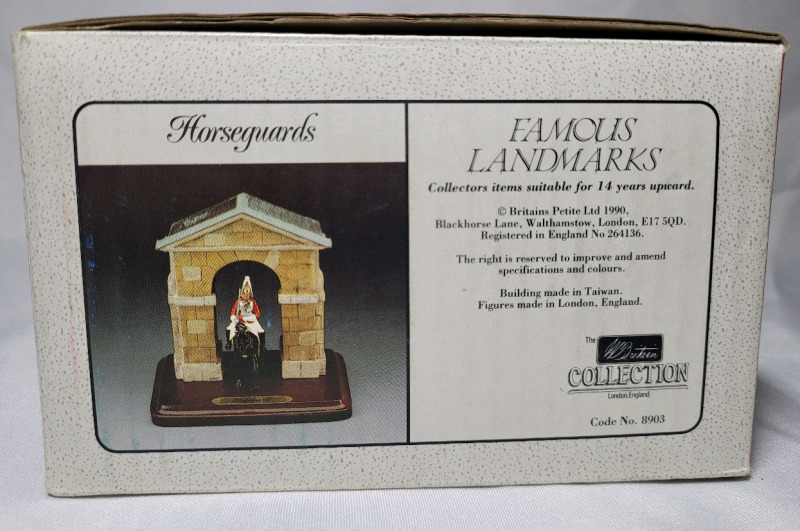 Britains Famous Landmarks ' Horseguards ' Lead Miniature in Box