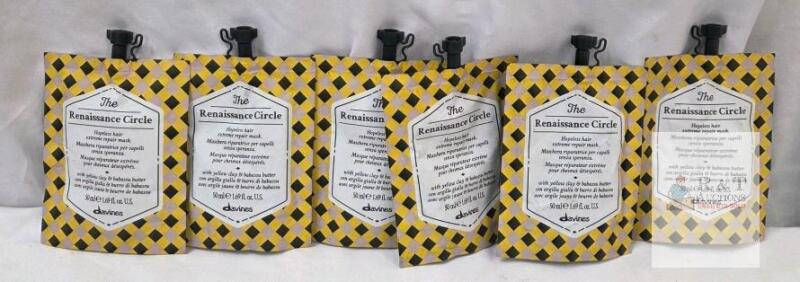 6 new Davines The Renaissance Circle Hair Repair Mask 1.69 fl oz (50ml) x 6, Vegan, Italy, New