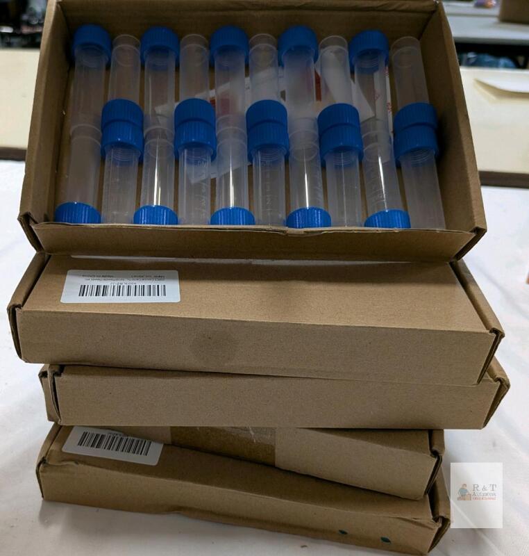 5 New Conical Centrifuge Tubes, 5ML Graduated Test Tubes with Scew Cap Plastic Leak-Proof Vial Storage Container Cryovial Tubes Lab Frozen Sample Test Tubes for Liquid/Solid/Powder/Seeds etc (20 pc each)