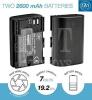 2 New BM Premium Li-Ion Batteries - 2600mAh - 2
