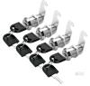 4-Pack - Cabinet Locks with Keys Zinc Alloy, 30mm Cabinet Lock with Keys, Cam Locks for File Cabinet, RV Door, Drawer, Mailbox