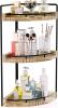 New CeleVista Corner Bathroom Counter Organizer, 3 Tier Wood Vanity Storage, Waterproof Skincare Shelf for Kitchen & Toiletries Decor, Dresser(Rustic Brown)