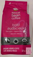 Ethical Bean Coffee Bold Dark Roast, Ground Arabica, Fairtrade Organic, 8oz, Colombia, 2026 Expiry
