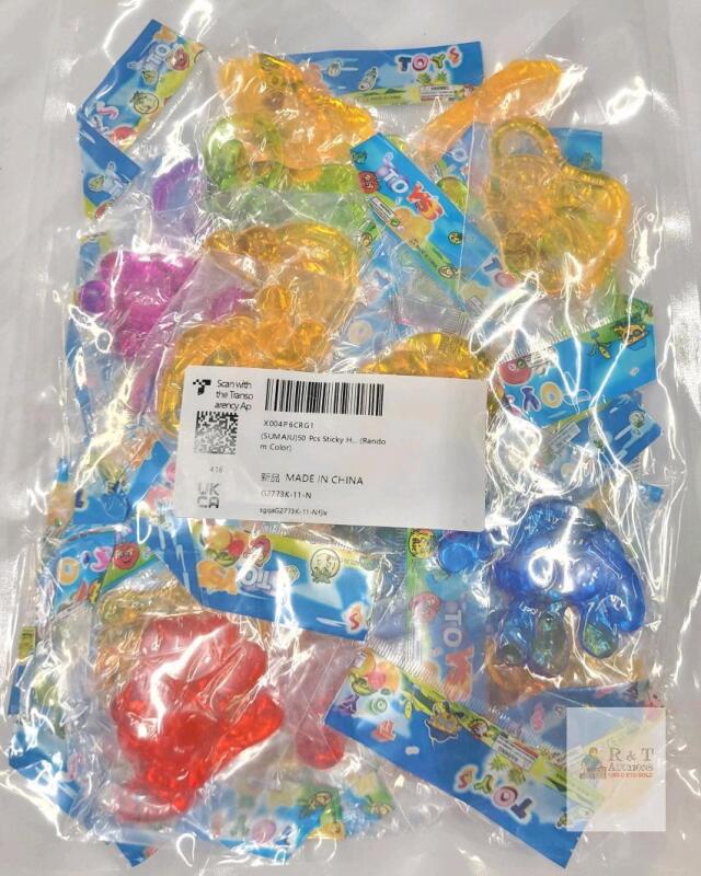 50pc. New Sticky Hands Kids Toy .