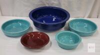 5pcs. Vintage Fiestaware Bowls , Various Sizes . No chips or cracks