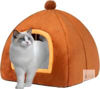 New Ruonarier Cat Bed Cave for Indoor Cats,Cat House Tent Bed with Removable Washable Cushioned Pillow, 2-in-2 Kitten Beds for Indoor Kittens,Pet Bed