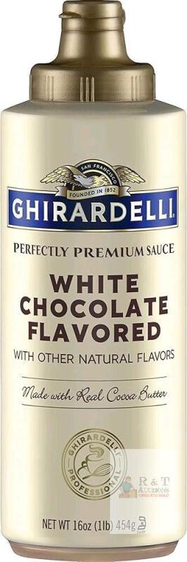 [bb 07/2026] New Ghirardelli White Chocolate Flavored Sauce Squeeze Bottle, 16oz