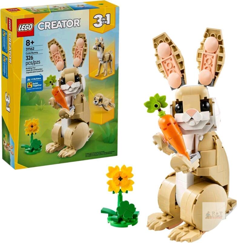 New (Damaged Box) LEGO #31162 Creator 3 in 1 Cute Bunny Toy - Building Toy for Girls and Boys, Ages 8+ - Gift for Birthdays - W/ 3 Build Options, Bunny, Seal, or Llama