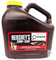 bb 2027: Bulk Hershey's Genuine Chocolate Syrup 2.6L (3.4kg), Gluten Free, Barcode 056600902473