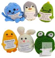 New 6pc Emotional Support Crochet Animals, 3" Tall