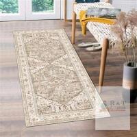 New DEXI 2x5 BEIGE Runner Rug Non Slip, Vintage Boho Washable Absorbent Hallway Rugs,Thin Standing Floor Carpet Soft Comfort for Kitchen, Laundry Room