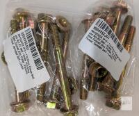 RAY M10-1.5x75mm Grade 10.9 Flange Bolt & Nut Kit, Zinc-Plated Alloy Steel, Serrated,
