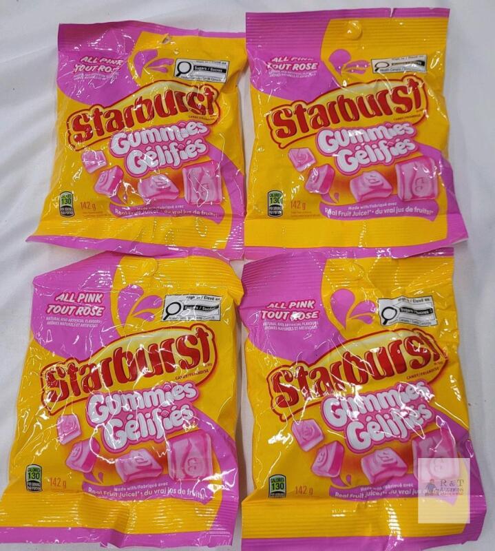 4-Pack New Starburst Strawberry Gummies . BB 2026 SEPT.
