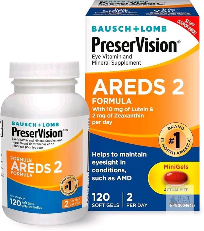 [exp 2027] New PreserVision AREDS 2 Eye Vitamin & Mineral Supplement, Contains Lutein, Vitamin C, Zeaxanthin, Zinc, Vitamin E, Eye Health Supplements for Adults, 120 Mini Soft Gels