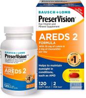 [exp 2027] New PreserVision AREDS 2 Eye Vitamin & Mineral Supplement, Contains Lutein, Vitamin C, Zeaxanthin, Zinc, Vitamin E, Eye Health Supplements for Adults, 120 Mini Soft Gels